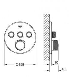 Душова система прихованого монтажу Grohe Grohtherm SmartControl + Rainshower Duo 360 з верхнім і ручним душем хром 3470500A