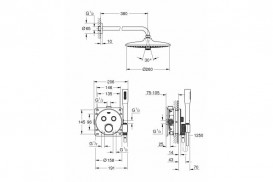 Душова система прихованого монтажу Grohe Grohtherm SmartControl + Euphoria 260 з верхнім і ручним душем хром 34744000