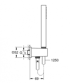 Душова система прихованого монтажу Grohe Eurocube + Rainshower 310 Mono Cube з верхнім і ручним душем хром 26405SC3