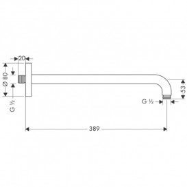 Душова система прихованого монтажу Hansgrohe Logis Loop із змішувачем для раковини хром 1122019