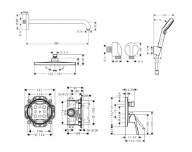 Душова система прихованого монтажу Hansgrohe Logis Loop 1192019