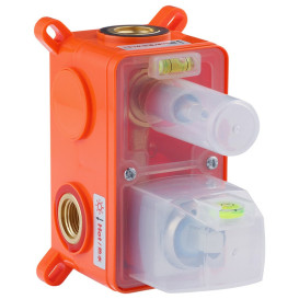 Душевая система скрытого монтажа Kroner KRP Edelstahl Kubus-ESG082 со смесителем нержавеющая сталь CV029971