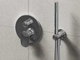 Душевая система скрытого монтажа Ravak Spring с верхним душем хром глянцевый X070895