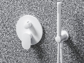 Душевая система скрытого монтажа Ravak Spring с верхним душем матовый белый X070897