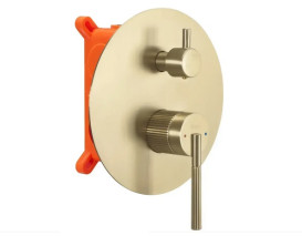 Душевая система скрытого монтажа Rea Argon со смесителем матовое золото REA-P7810