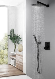 Душевая система скрытого монтажа Rea Fenix со смесителем черный REA-P6920