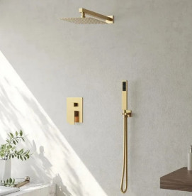 Душевая система скрытого монтажа Rea Fenix со смесителем золото REA-P8401