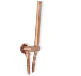 Душевая система скрытого монтажа Rea Lungo со смесителем розовое золото REA-P4111