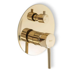 Душевая система скрытого монтажа Rea Lungo со смесителем золото REA-P4110