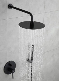 Душова система прихованого монтажу Rea Lungo із змішувачем чорний REA-P4100