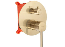 Душевая система скрытого монтажа Rea Lungo со смесителем матовое золото REA-P4160