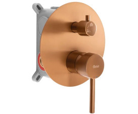 Душевая система скрытого монтажа Rea Lungo со смесителем матовая медь REA-P8809