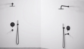 Душевая система скрытого монтажа Rea Lungo со смесителем черный REA-P4112