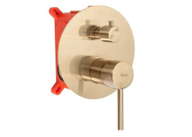 Душевая система скрытого монтажа Rea Lungo со смесителем матовое золото REA-P6609