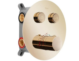 Душова система прихованого монтажу Rea Lungo з термостатом золото REA-P8550