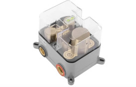 Душевая система скрытого монтажа Rea Lungo c термостатом матовое золото REA-P8551