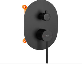 Душевая система скрытого монтажа Rea Oval со смесителем черный REA-P8467