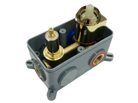 Душевая система скрытого монтажа Rea Moby со смесителем золото REA-P2405