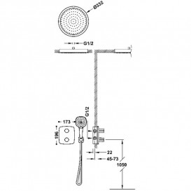 Душевая система скрытого монтажа Tres Therm-Box с термостатом хром 21725005