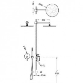 Душевая система скрытого монтажа Tres коллекция Study-Tres хром 26298091