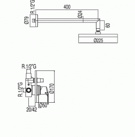 Душевая система скрытого монтажа Tres K-Tres хром 06917501