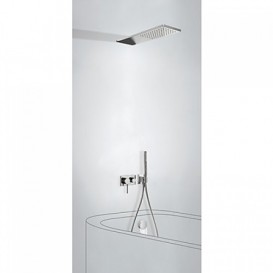 Душевая система скрытого монтажа Tres 3V с наполнительным клапаном и сливом для ванны хром 21027312