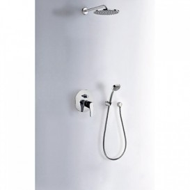 Душевая система скрытого монтажа Tres Eco-tres с верхним и ручным душем хром 07088002