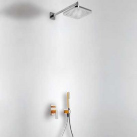 Душевая система скрытого монтажа Tres Loft colors оранжевый/хром 20018002NA