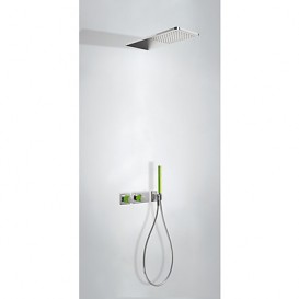 Душевая система скрытого монтажа Tres Block System colors термостатическая зеленый/хром 20735202VE