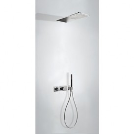 Душевая система скрытого монтажа Tres Block System colors термостатическая черный/хром 20735202NE