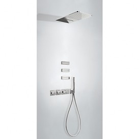Душевая система Tres Block System термостатическая с верхним и ручным душем хром 20735401