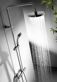 Душова система Tres Flat-Tres з термостатом верхнім і ручним душем хром 20438701