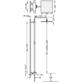 Душевая система Tres Project-Tres термостатическая хром 21131201