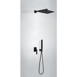 Душова система Tres Slim colors з верхнім і ручним душем чорний матовий 20218006NM