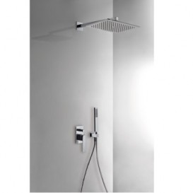 Душевая система Tres Slim colors с верхним и ручным душем черный/хром 20218006NE