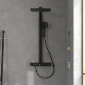 Душевая система Villeroy & Boch Infinity Showers с термостатом черный матовый TVS110004000K5