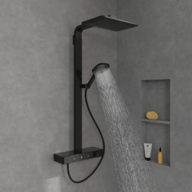 Душевая система Villeroy & Boch Infinity Showers с термостатом черный матовый TVS110004000K5