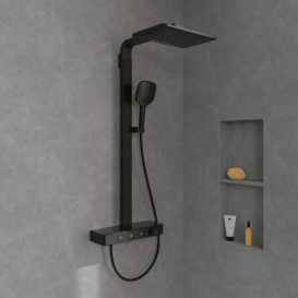 Душевая система Villeroy & Boch Infinity Showers с термостатом черный матовый TVS110004000K5