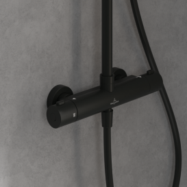 Душевая система Villeroy & Boch Universal Showers с термостатом матовый черный TVS109002000K5