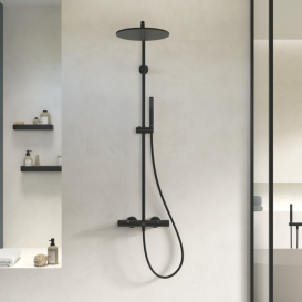 Душевая система Villeroy & Boch Universal Showers с термостатом матовый черный TVS000032000K5