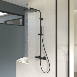 Душевая система Villeroy & Boch Universal Showers с термостатом матовый черный TVS000032000K5