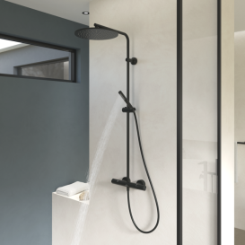 Душевая система Villeroy & Boch Universal Showers с термостатом матовый черный TVS000032000K5