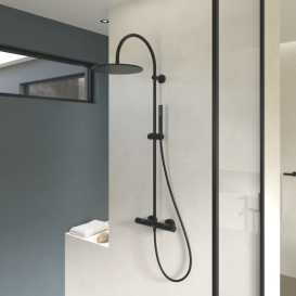 Душевая система Villeroy & Boch Universal Showers с термостатом матовый черный TVS000033000K5