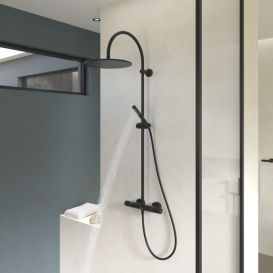 Душевая система Villeroy & Boch Universal Showers с термостатом матовый черный TVS000033000K5