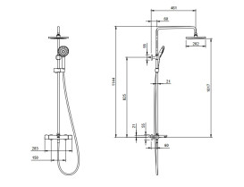 Душевая система Villeroy & Boch Universal Showers с термостатом хром TVS00000700061
