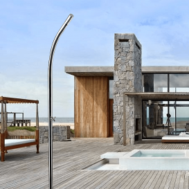 Душова стійка AMA Hera вулична одновентильна зі змішувачем нержавіюча сталь полірований ER1020L