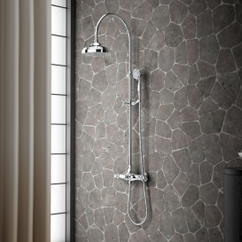 Душевая стойка для душа GRB Clasica раздвижная с термостатом хром 128190