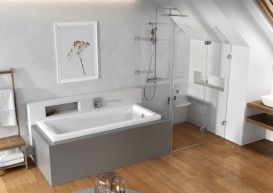 Душова стійка для душу Ravak 10° Free з термостатом та верхнім душем глянсовий хром X070141