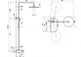Душова стійка для душу Ravak Termo з термостатом зі Stop функцією хром/білий X070161