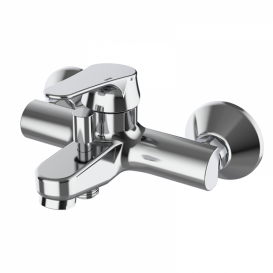 Душевая стойка для ванной GRB E-Plus с изливом и смесителем хром 35452350